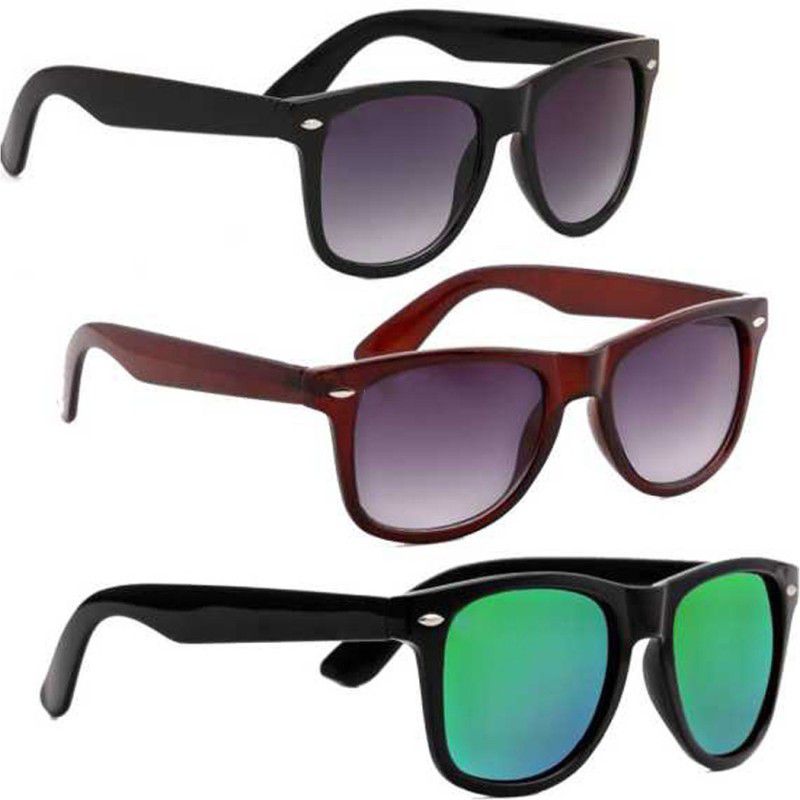 UV Protection Wayfarer Sunglasses (53)  (For Men & Women, Black, Brown, Green)