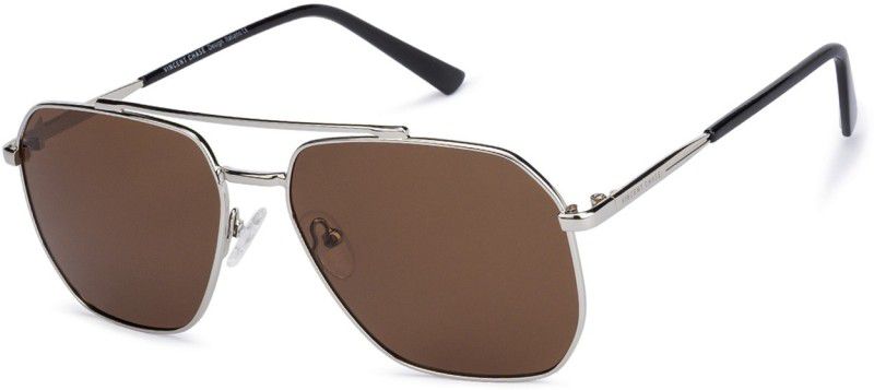 by Lenskart Polarized, UV Protection Retro Square Sunglasses (58)  (For Men & Women, Brown)