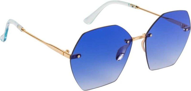 Gradient Retro Square Sunglasses (62)  (For Men & Women, Blue)