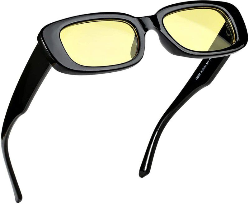 UV Protection, Gradient Retro Square Sunglasses (Free Size)  (For Men & Women, Yellow)