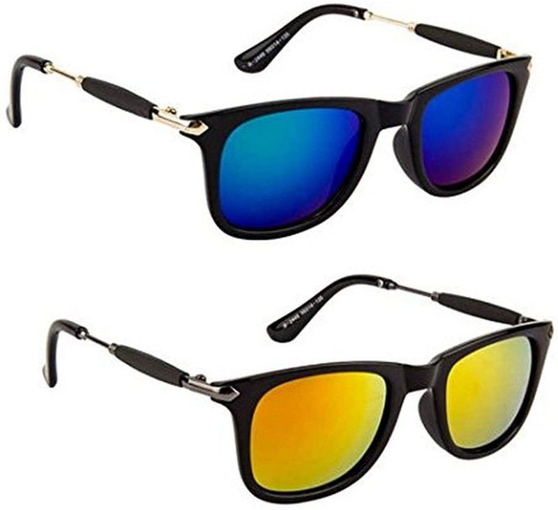 UV Protection Wayfarer Sunglasses (95)  (For Men, Blue, Yellow)