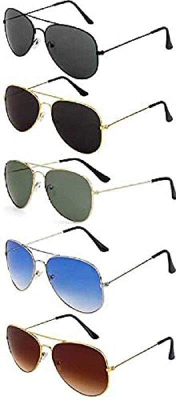 UV Protection, Gradient Aviator Sunglasses (55)  (For Men & Women, Grey, Black, Green, Blue, Brown)