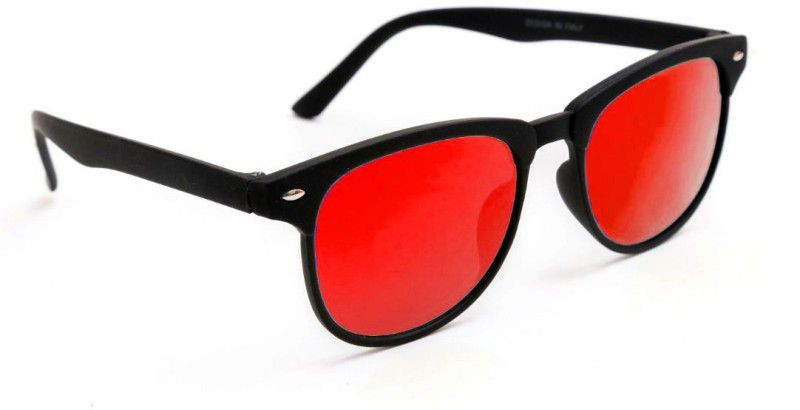 UV Protection Retro Square Sunglasses (43)  (For Men & Women, Red)