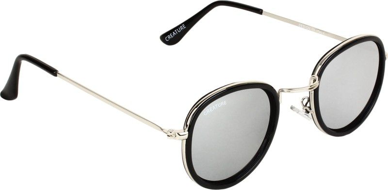 Mirrored, UV Protection Oval Sunglasses (Free Size)  (For Men & Women, Silver)