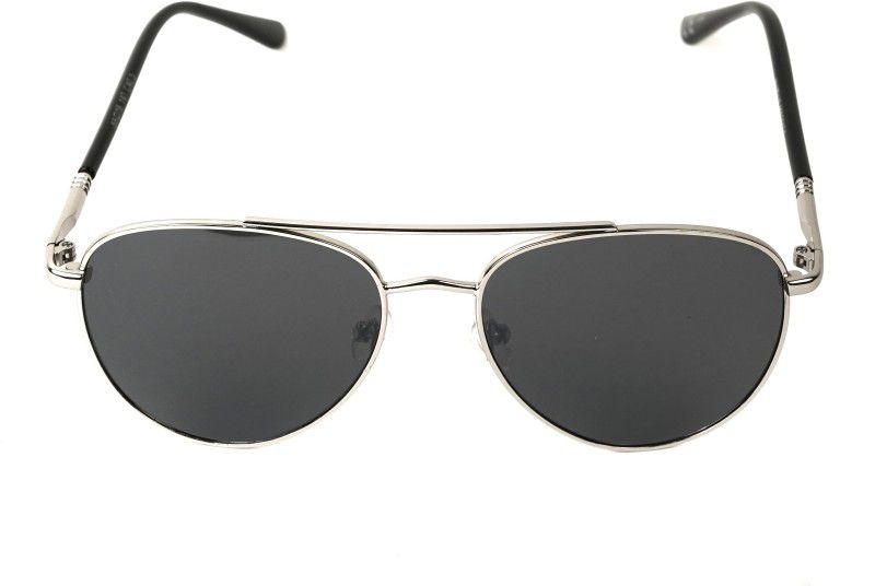 UV Protection, Mirrored, Polarized Aviator Sunglasses (Free Size)  (For Men & Women, Black)