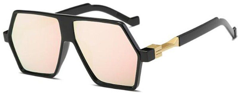 UV Protection Retro Square Sunglasses (52)  (For Men & Women, Pink)