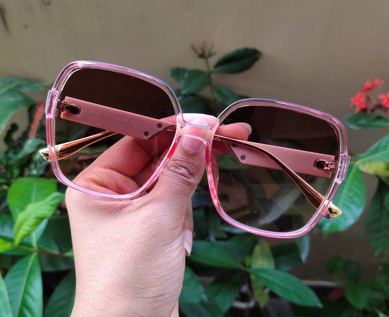 Rectangular Sunglasses  (For Women, Pink)