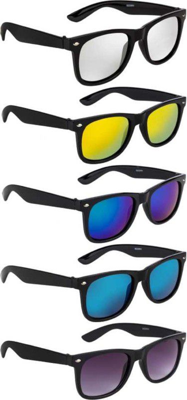 Wayfarer Sunglasses  (For Men & Women, Black, Blue, Green, Red, Silver)