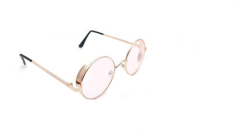 UV Protection Aviator, Cat-eye, Clubmaster, Round, Shield Sunglasses (Free Size)  (For Men & Women, Pink)