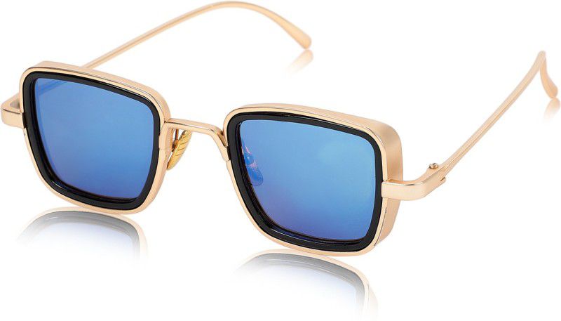 UV Protection, Riding Glasses Retro Square Sunglasses (Free Size)  (For Men & Women, Blue)