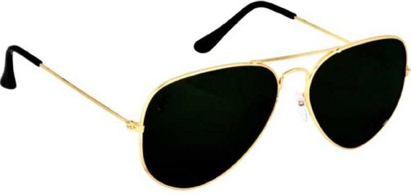 UV Protection, Polarized, Gradient, Mirrored Aviator Sunglasses (55)  (For Men & Women, Black)