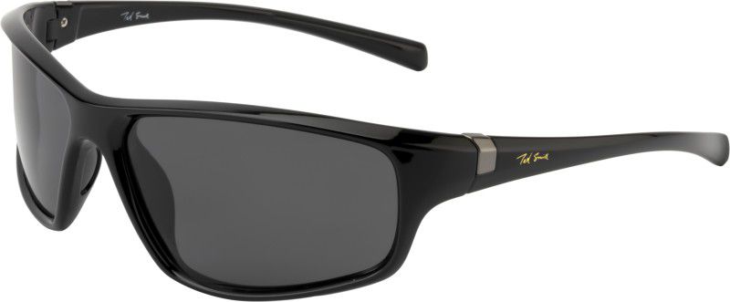 Polarized Wrap-around Sunglasses (61)  (For Men & Women, Grey)