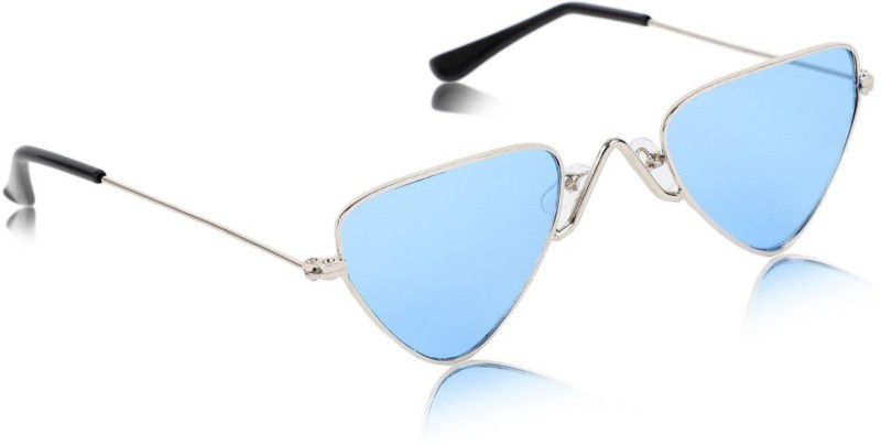 UV Protection, Riding Glasses Cat-eye Sunglasses (43)  (For Men & Women, Blue)