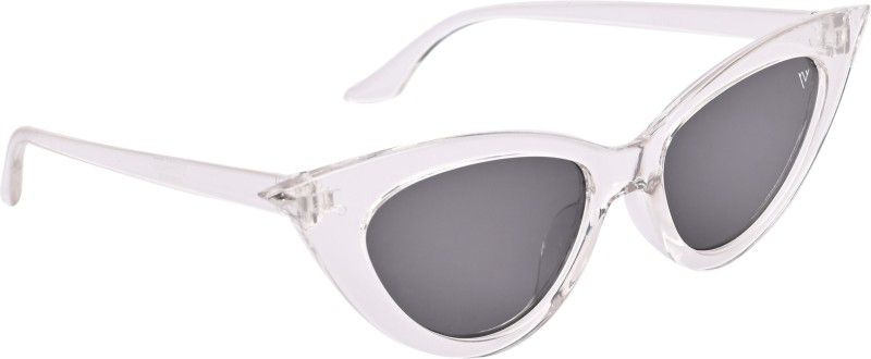 UV Protection Cat-eye Sunglasses (48)  (For Women, Black, Clear)