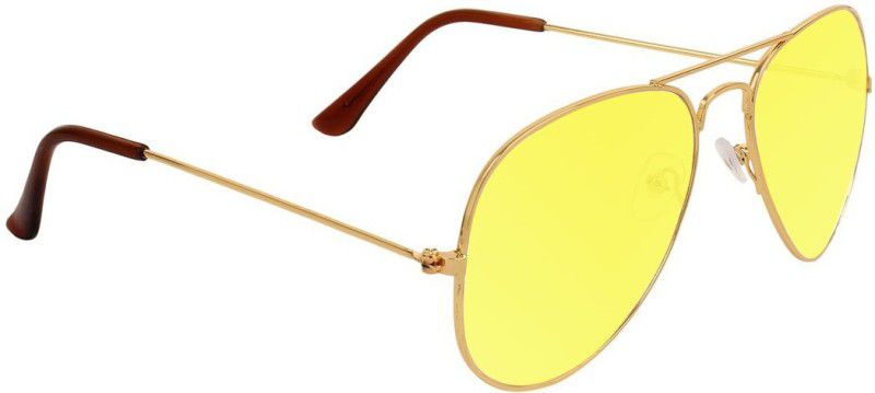 UV Protection, Gradient Aviator Sunglasses (Free Size)  (For Men & Women, Yellow)