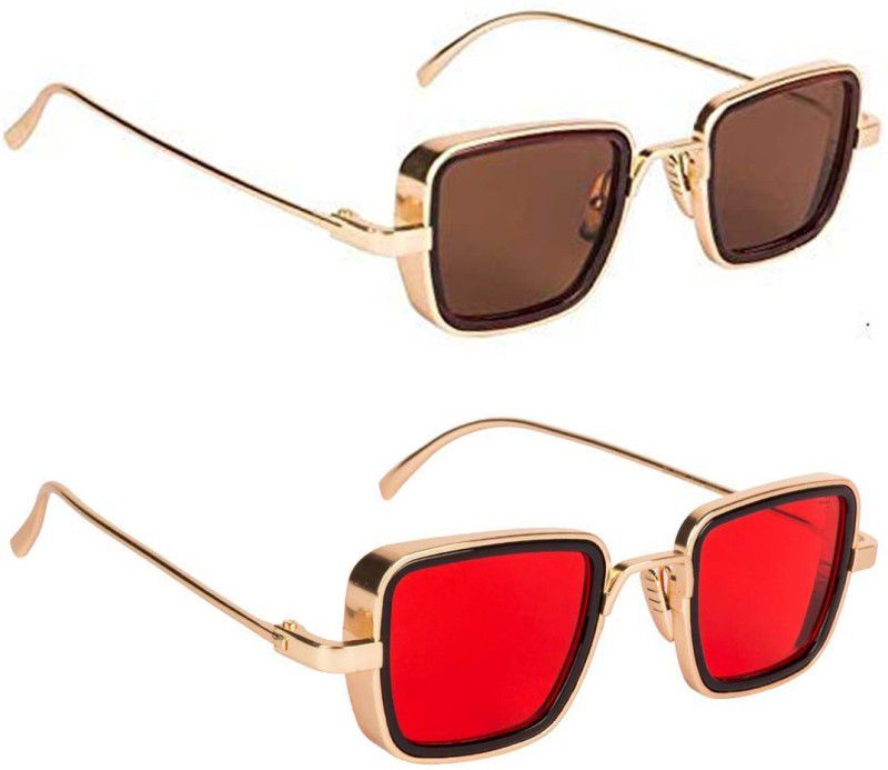 UV Protection Shield Sunglasses (Free Size)  (For Men & Women, Multicolor)