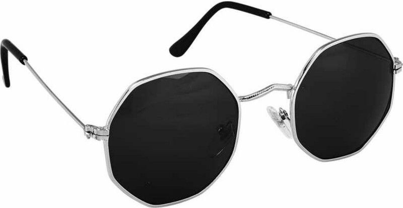 UV Protection Round Sunglasses (70)  (For Men & Women, Black)