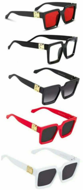 Wayfarer Sunglasses  (For Men & Women, Multicolor)