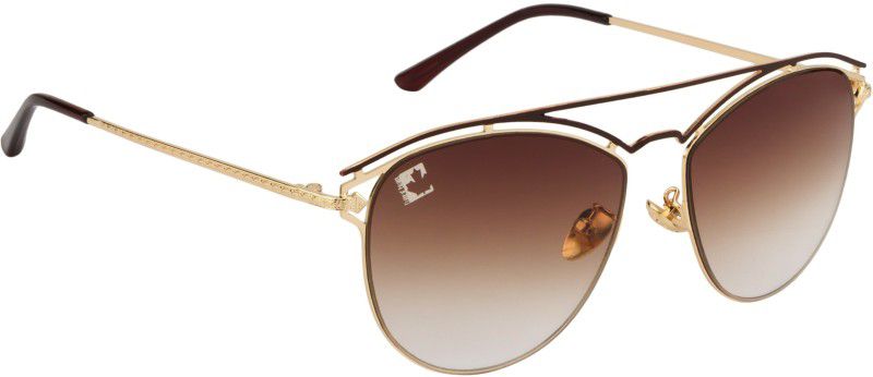 UV Protection Round Sunglasses (56)  (For Men & Women, Brown)