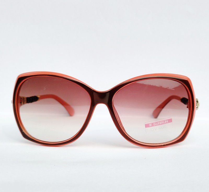 Polarized Aviator Sunglasses (15)  (For Girls, Brown)