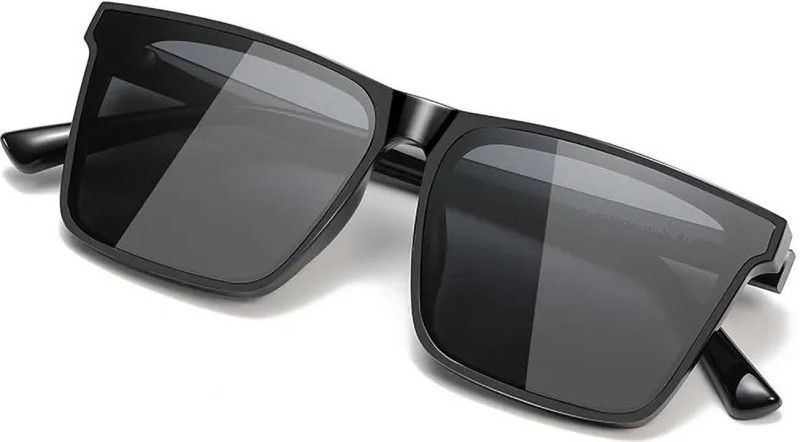 Gradient Retro Square Sunglasses (48)  (For Men & Women, Black)