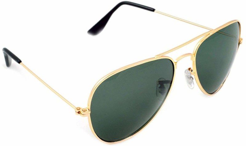 UV Protection Aviator, Over-sized Sunglasses (32)  (For Men & Women, Green)
