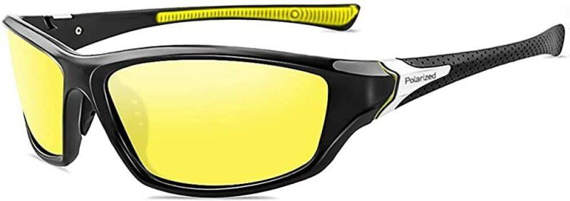 Polarized Oval Sunglasses (40)  (For Men & Women, Yellow)