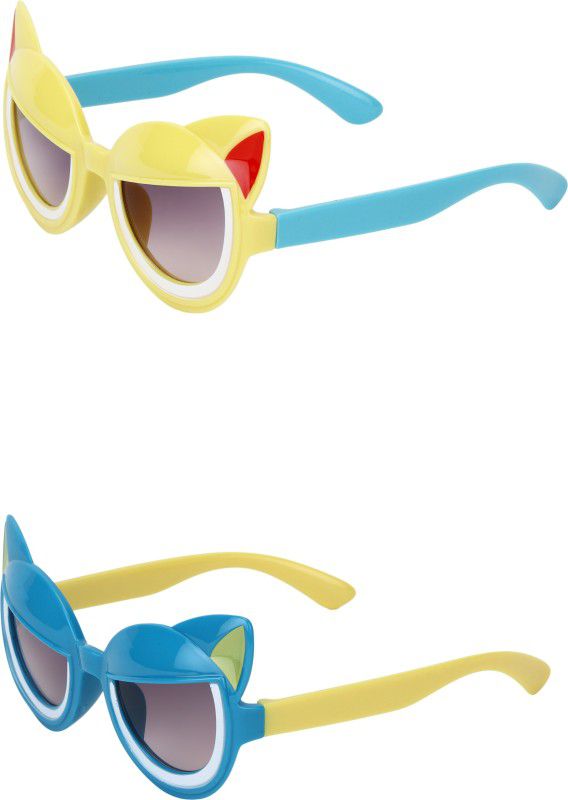 Cat-eye Sunglasses  (For Boys & Girls, Black)