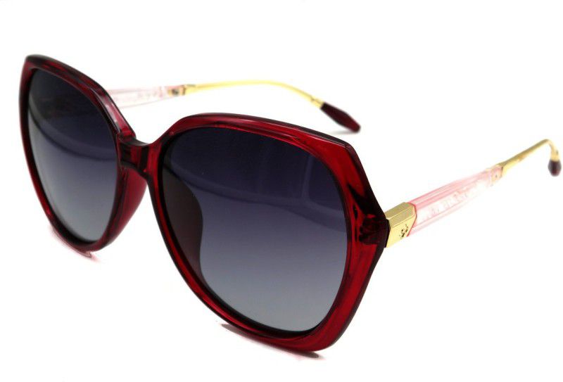 Polarized Butterfly Sunglasses (Free Size)  (For Women, Red)