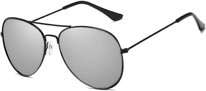 Others Aviator Sunglasses (58)  (For Men & Women, Silver)