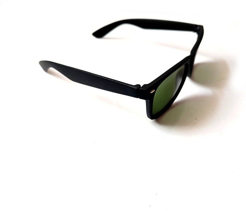Riding Glasses Rectangular Sunglasses (55)  (For Men & Women, Green)
