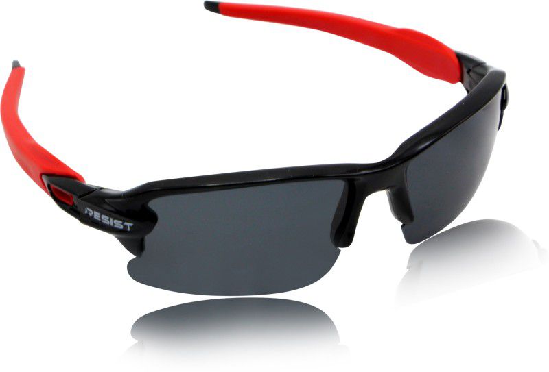 UV Protection, Polarized Sports Sunglasses (55)  (For Men & Women, Red, Black)