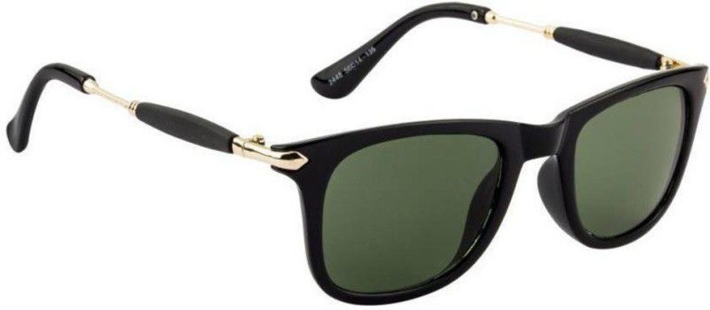 Polarized Shield Sunglasses (Free Size)  (For Men & Women, Green)