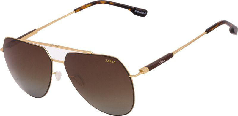 Polarized, Gradient, UV Protection Aviator Sunglasses (60)  (For Men & Women, Brown)