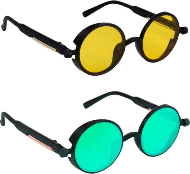 Mirrored Sports Sunglasses (75)  (For Men, Green)