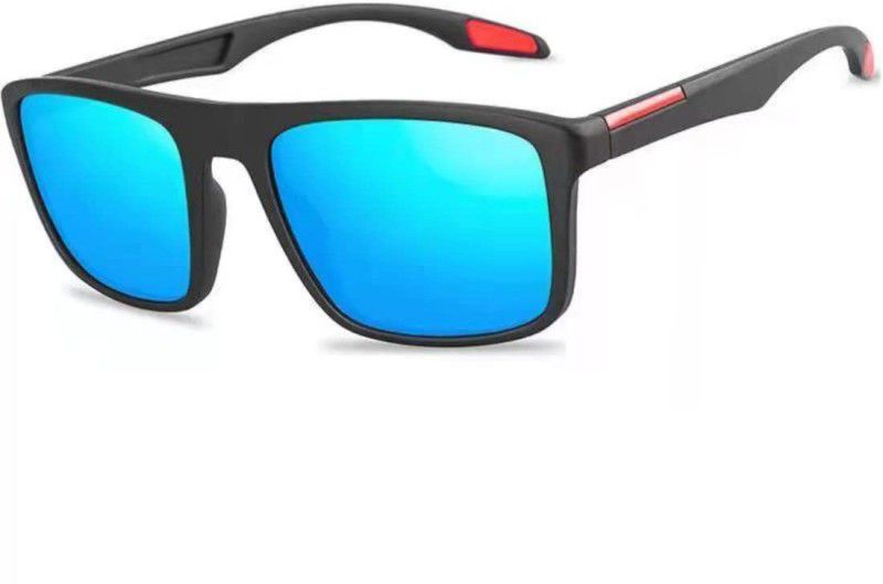 UV Protection Retro Square Sunglasses (50)  (For Men & Women, Blue)