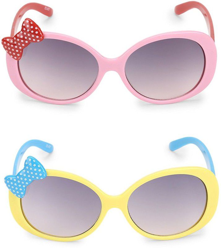 Oval Sunglasses  (For Girls, Black)