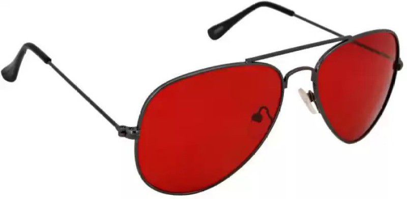 Aviator Sunglasses  (For Men & Women, Red)