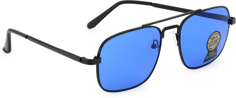 UV Protection Retro Square Sunglasses (55)  (For Men & Women, Blue)