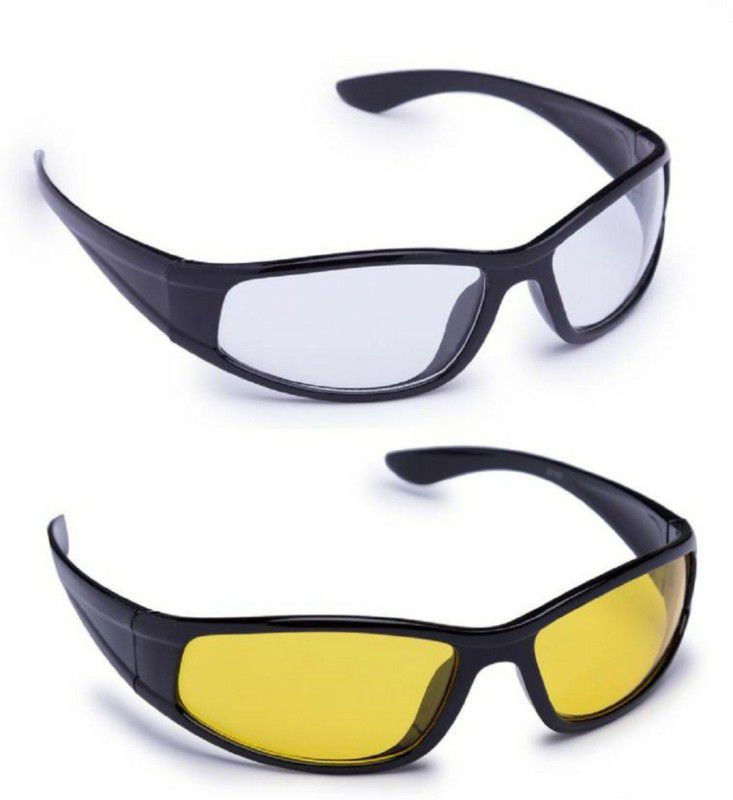 UV Protection Clubmaster Sunglasses (Free Size)  (For Men & Women, Yellow)