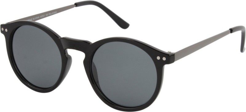 Polarized Round Sunglasses (49)  (For Women, Grey)