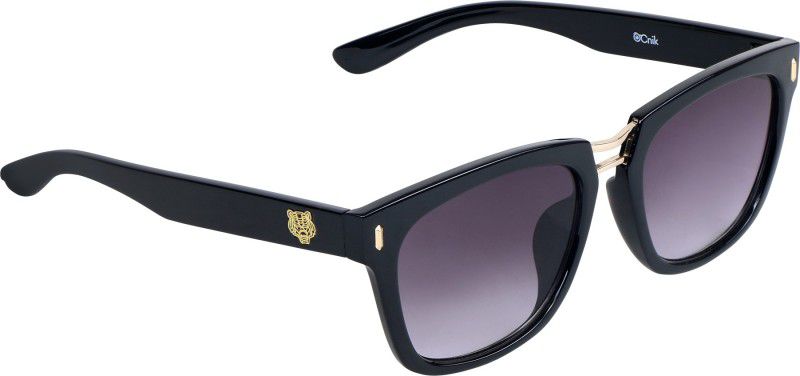 UV Protection Wayfarer, Rectangular Sunglasses (Free Size)  (For Men & Women, Black, Clear)