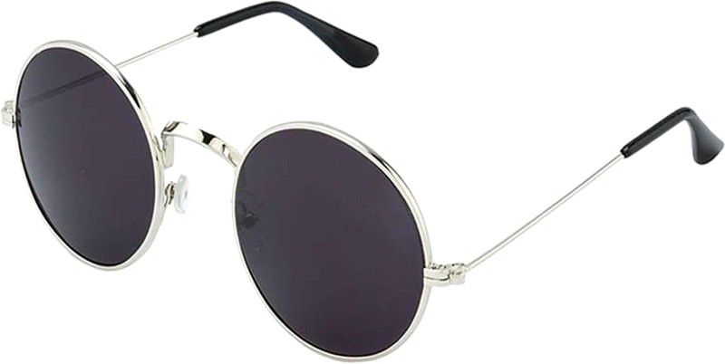 UV Protection Round Sunglasses (55)  (For Men & Women, Black)