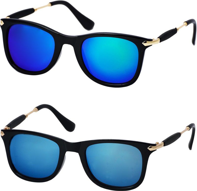 Wayfarer Sunglasses  (For Men & Women, Blue)