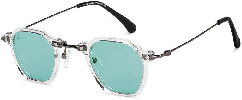 Polarized, UV Protection Rectangular Sunglasses (41)  (For Men & Women, Blue)