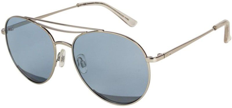 UV Protection, Mirrored Aviator Sunglasses (58)  (For Men, Grey)
