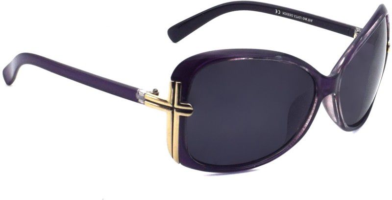 Polarized, UV Protection Over-sized Sunglasses (56)  (For Women, Black)