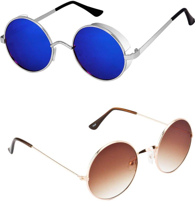 Round Sunglasses  (For Men & Women, Multicolor)