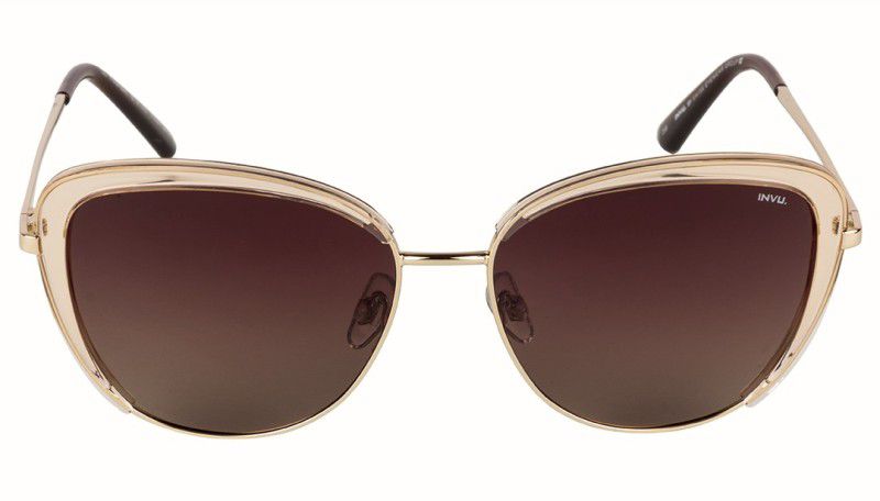 Polarized Cat-eye Sunglasses (51)  (For Men, Brown)