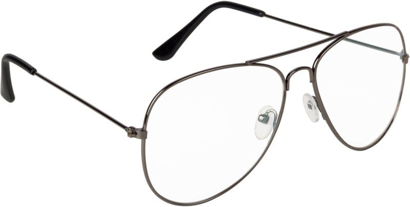 UV Protection, Mirrored Aviator Sunglasses (58)  (For Men & Women, Clear, Golden)